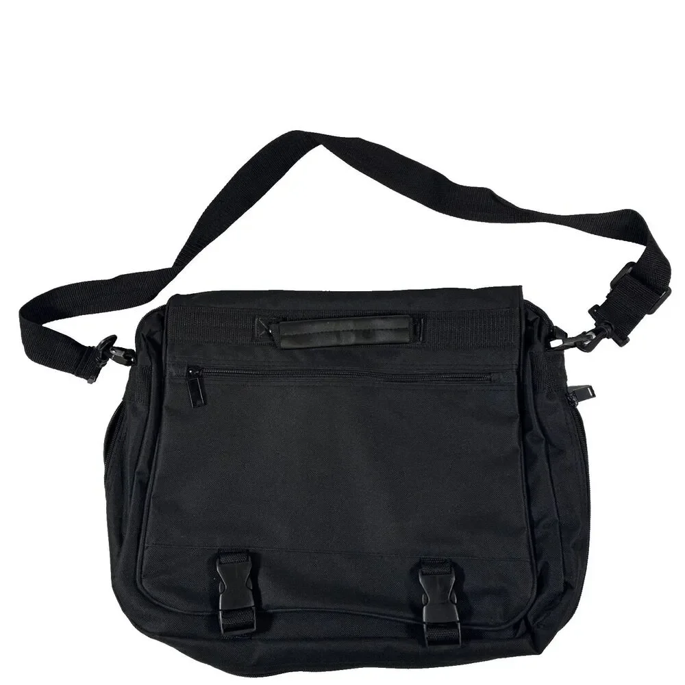 Liberty Bags 1012 Black Expandable Briefcase Messenger Shoulder Work Travel Case